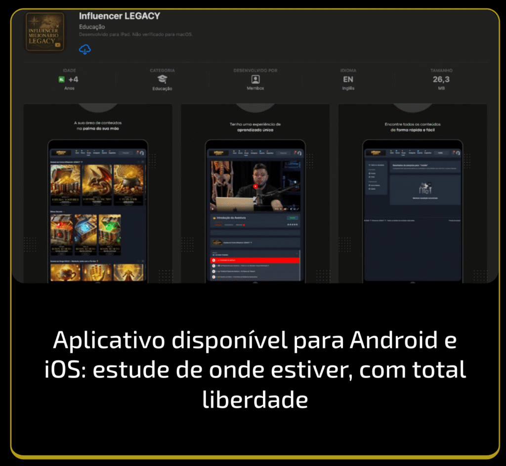 Aplicativo disponível